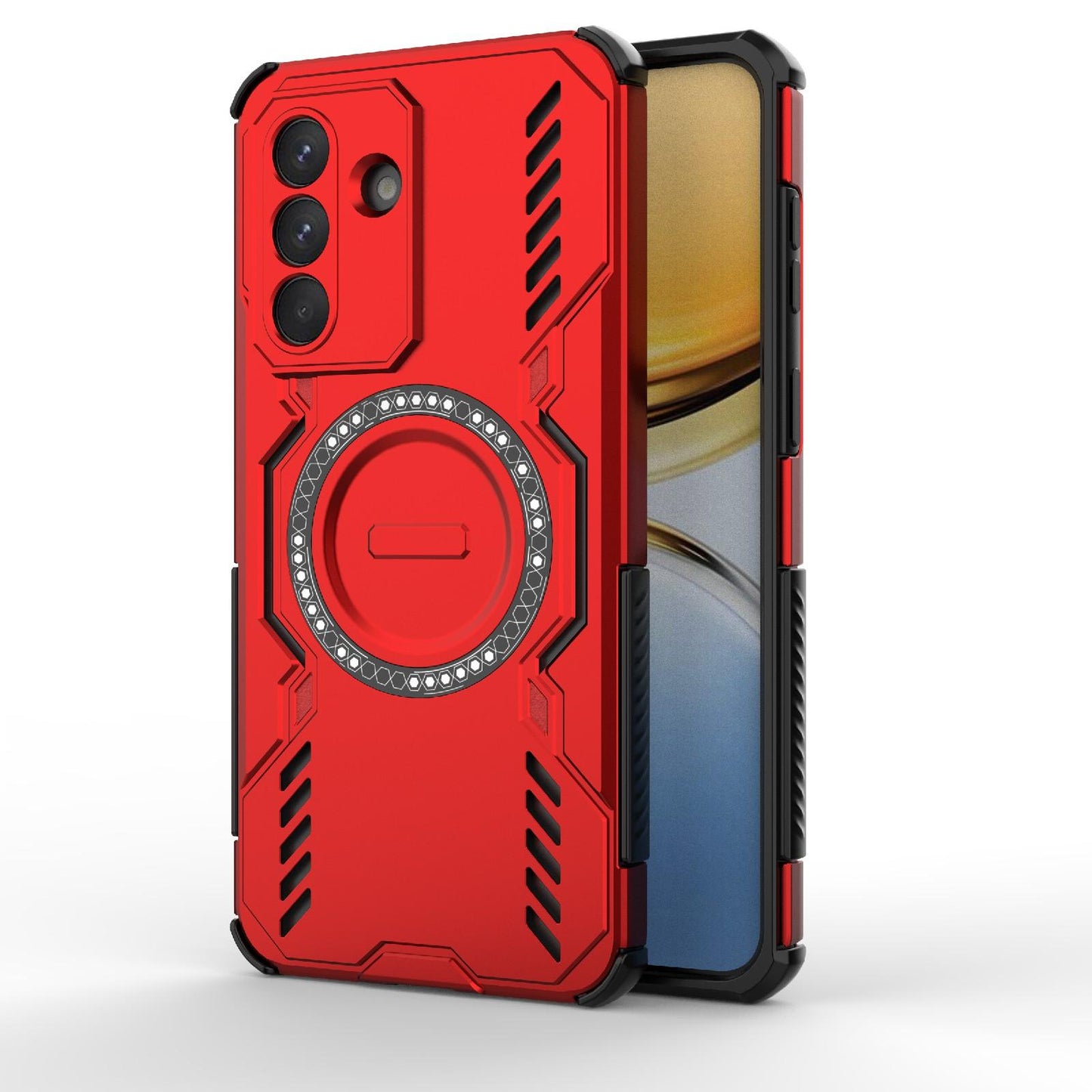 Samsung Galaxy A57 5G Butterfly Armor MagSafe Magnetic Ring Shockproof Protective Phone Case with Stand