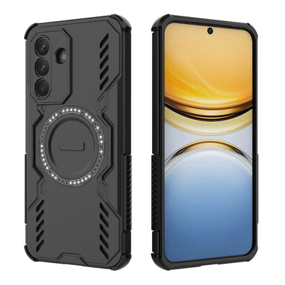 Samsung Galaxy A37 5G Butterfly Armor MagSafe Magnetic Ring Shockproof Protective Phone Case with Stand