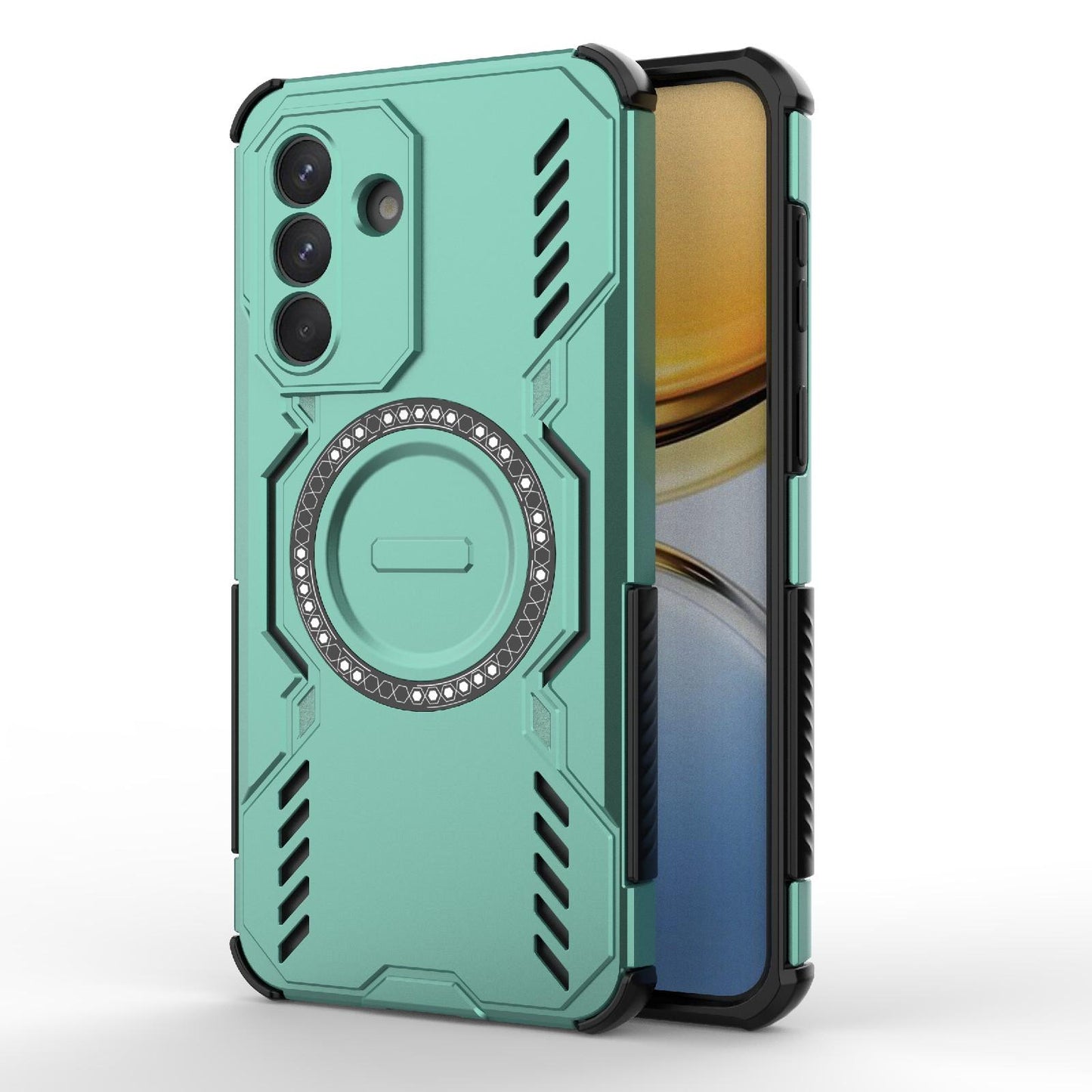 Samsung Galaxy A37 5G Butterfly Armor MagSafe Magnetic Ring Shockproof Protective Phone Case with Stand