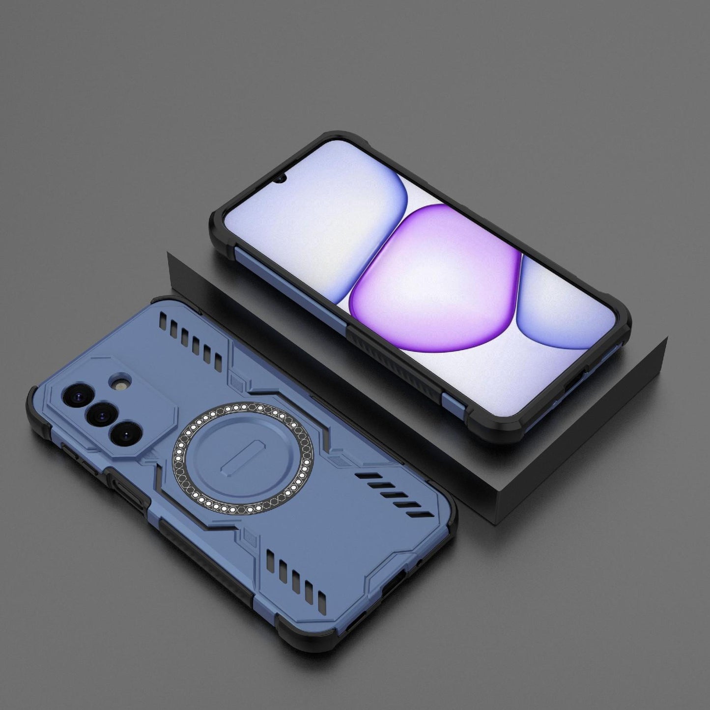 Samsung Galaxy A27 5G Butterfly Armor MagSafe Magnetic Ring Shockproof Protective Phone Case with Stand