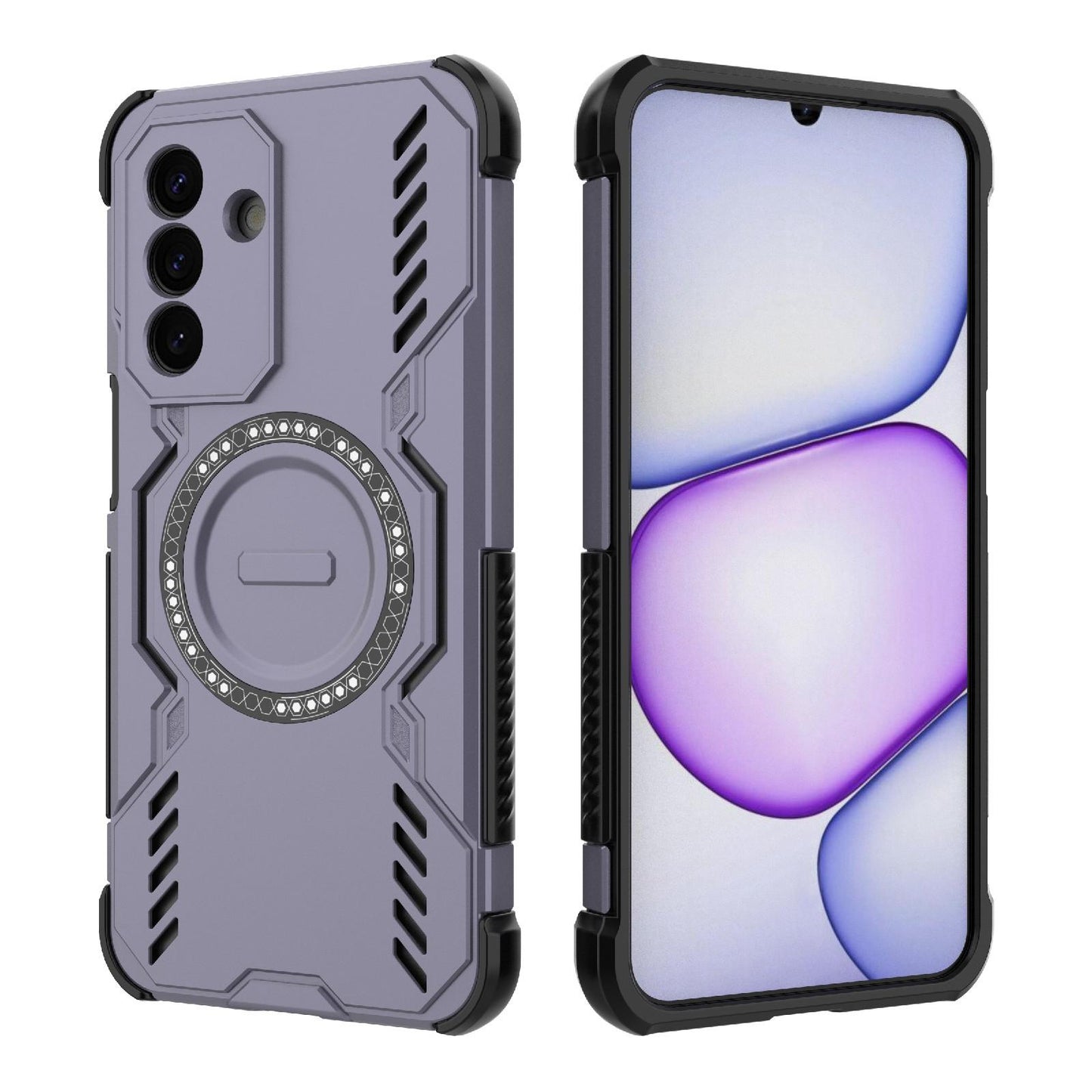 Samsung Galaxy A27 5G Butterfly Armor MagSafe Magnetic Ring Shockproof Protective Phone Case with Stand