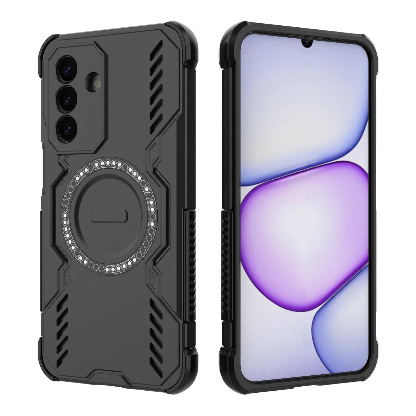 Samsung Galaxy A27 5G Butterfly Armor MagSafe Magnetic Ring Shockproof Protective Phone Case with Stand