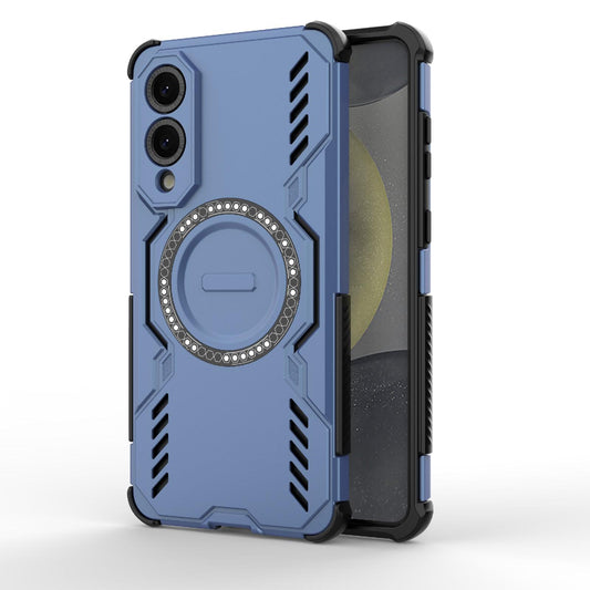 Samsung Galaxy S25 Edge 5G Butterfly Armor MagSafe Magnetic Ring Shockproof Protective Phone Case with Stand