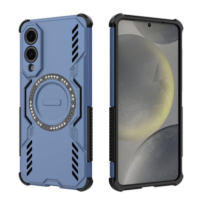 Samsung Galaxy S25 Edge 5G Butterfly Armor MagSafe Magnetic Ring Shockproof Protective Phone Case with Stand