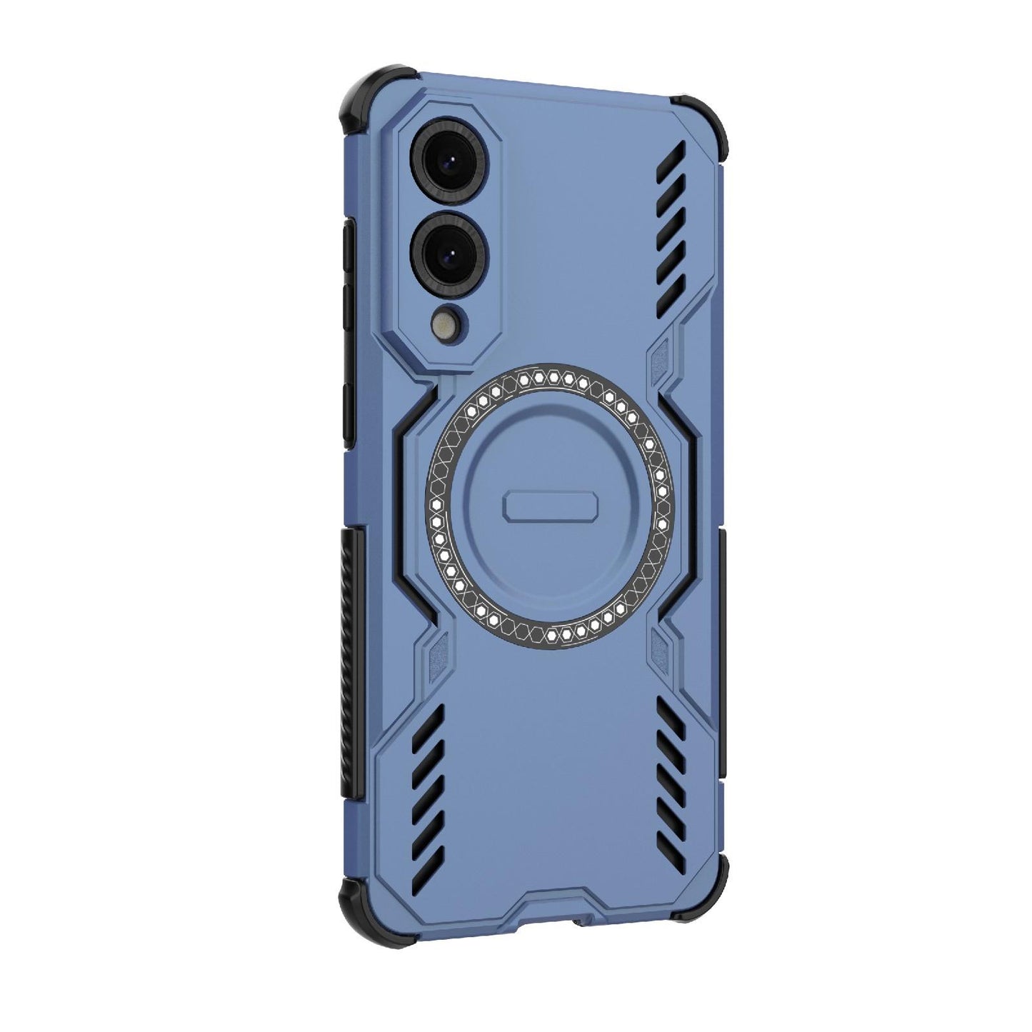 Samsung Galaxy S25 Edge 5G Butterfly Armor MagSafe Magnetic Ring Shockproof Protective Phone Case with Stand