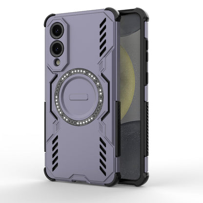 Samsung Galaxy S25 Edge 5G Butterfly Armor MagSafe Magnetic Ring Shockproof Protective Phone Case with Stand