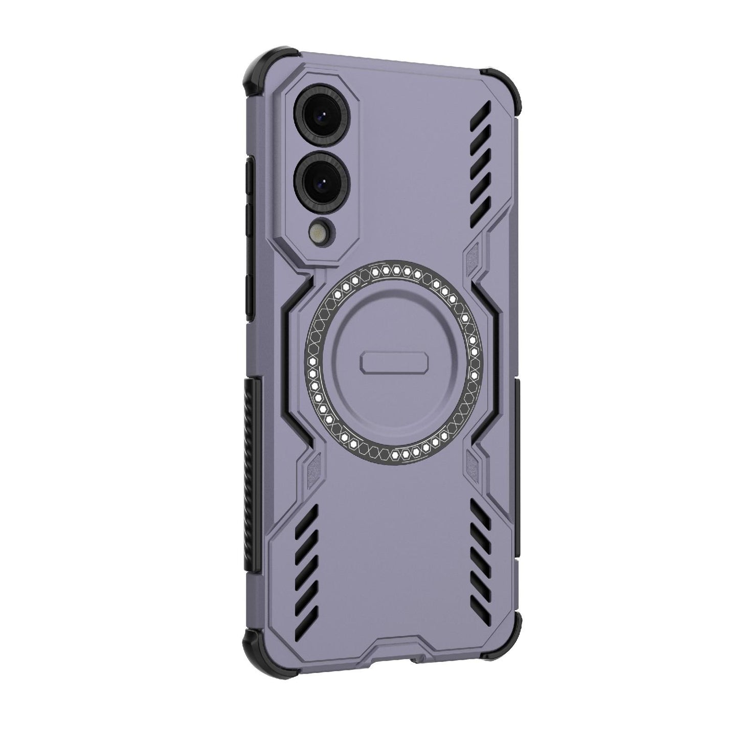 Samsung Galaxy S25 Edge 5G Butterfly Armor MagSafe Magnetic Ring Shockproof Protective Phone Case with Stand
