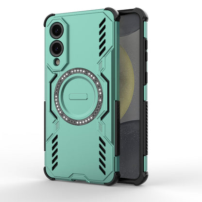 Samsung Galaxy S25 Edge 5G Butterfly Armor MagSafe Magnetic Ring Shockproof Protective Phone Case with Stand