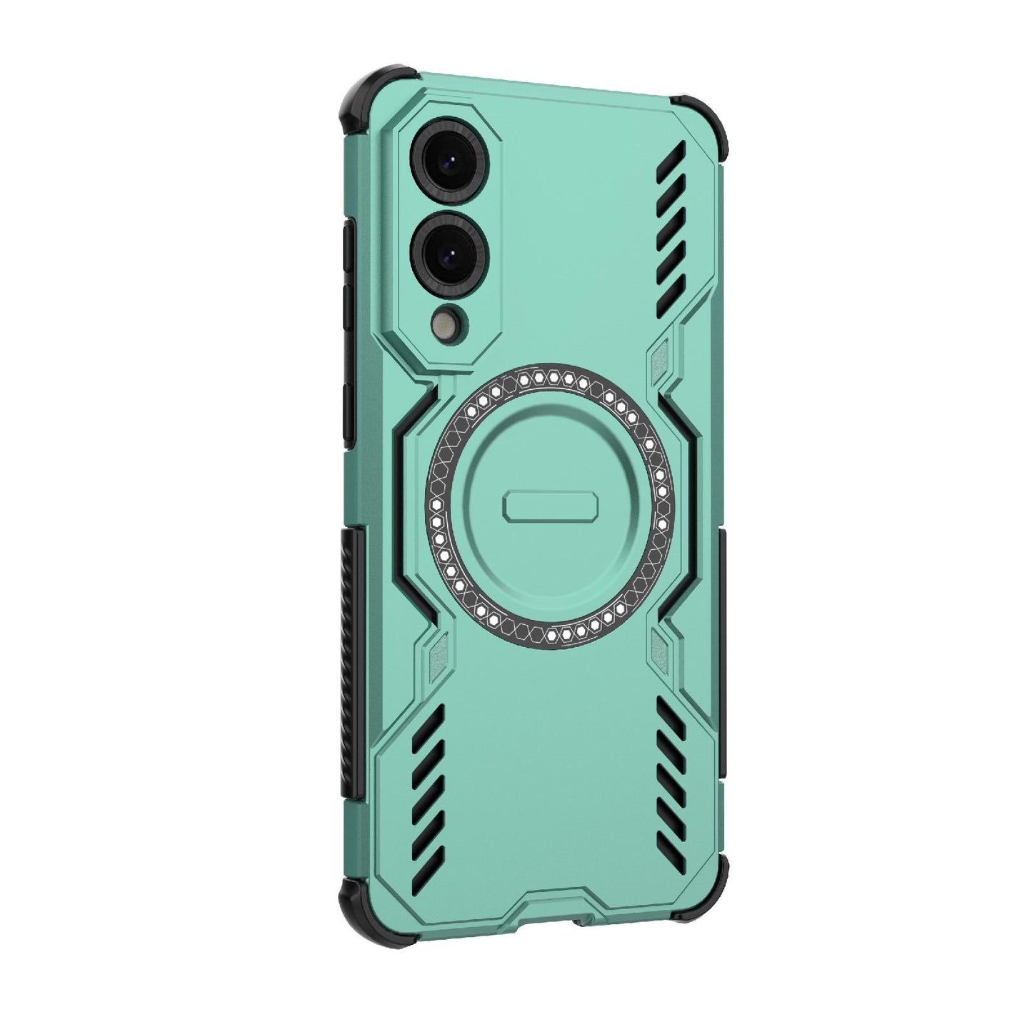 Samsung Galaxy S25 Edge 5G Butterfly Armor MagSafe Magnetic Ring Shockproof Protective Phone Case with Stand
