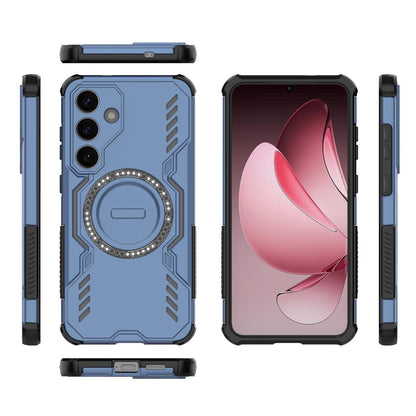 Samsung Galaxy S25 5G Butterfly Armor MagSafe Magnetic Ring Shockproof Protective Phone Case with Stand