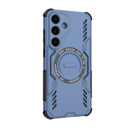 Samsung Galaxy S25 5G Butterfly Armor MagSafe Magnetic Ring Shockproof Protective Phone Case with Stand