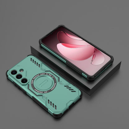 Samsung Galaxy S25+ 5G Butterfly Armor MagSafe Magnetic Ring Shockproof Protective Phone Case with Stand