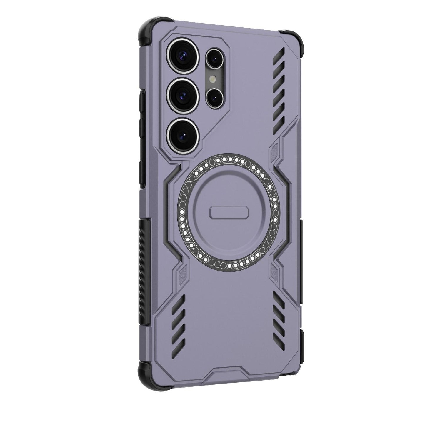 Samsung Galaxy S25 Ultra 5G Butterfly Armor MagSafe Magnetic Ring Shockproof Protective Phone Case with Stand