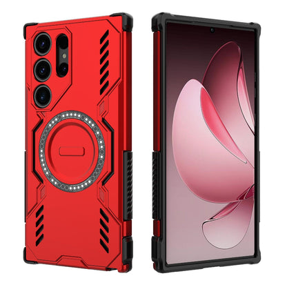 Samsung Galaxy S23 Ultra 5G Butterfly Armor MagSafe Magnetic Ring Shockproof Protective Phone Case with Stand