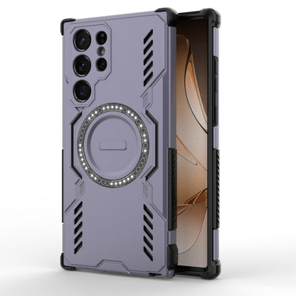 Samsung Galaxy S22 Ultra 5G Butterfly Armor MagSafe Magnetic Ring Shockproof Protective Phone Case with Stand