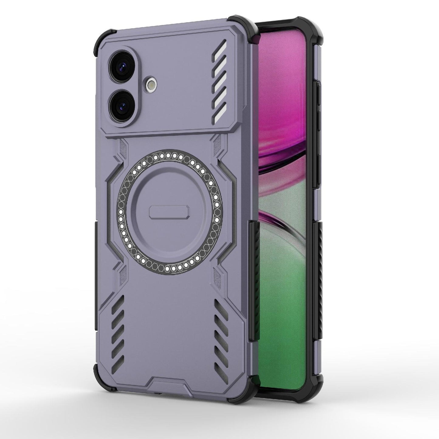 Samsung Galaxy S26 Edge 5G Butterfly Armor MagSafe Magnetic Ring Shockproof Protective Phone Case with Stand