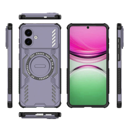 Samsung Galaxy S26 Edge 5G Butterfly Armor MagSafe Magnetic Ring Shockproof Protective Phone Case with Stand