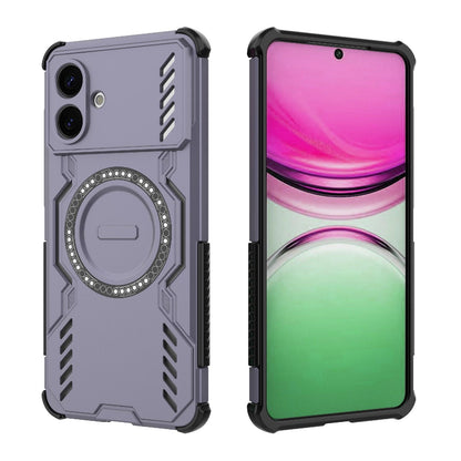 Samsung Galaxy S26 Edge 5G Butterfly Armor MagSafe Magnetic Ring Shockproof Protective Phone Case with Stand