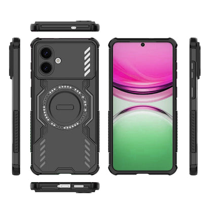 Samsung Galaxy S26 Edge 5G Butterfly Armor MagSafe Magnetic Ring Shockproof Protective Phone Case with Stand
