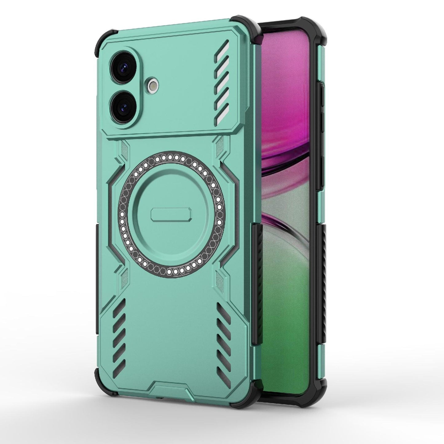 Samsung Galaxy S26 Edge 5G Butterfly Armor MagSafe Magnetic Ring Shockproof Protective Phone Case with Stand