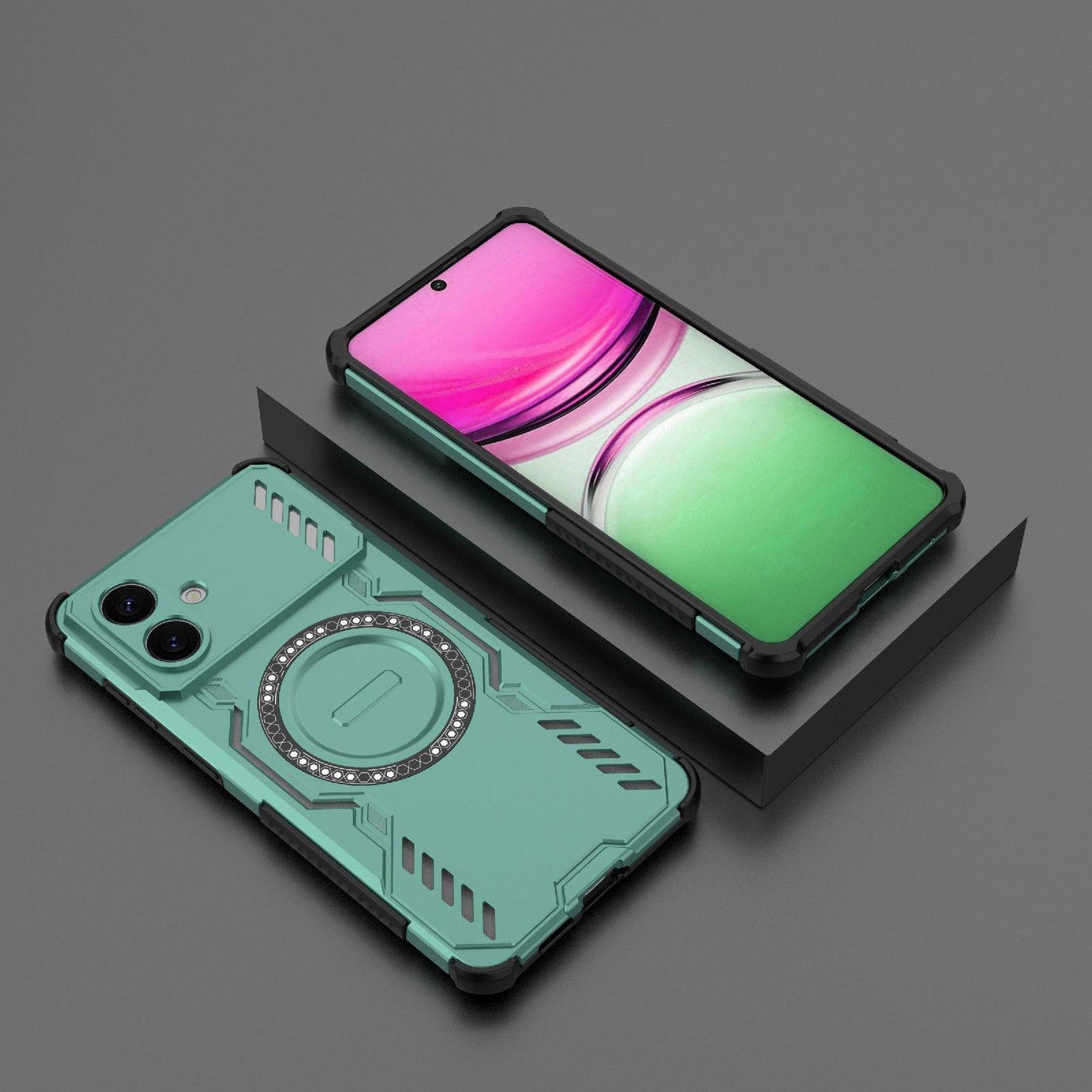 Samsung Galaxy S26 Edge 5G Butterfly Armor MagSafe Magnetic Ring Shockproof Protective Phone Case with Stand