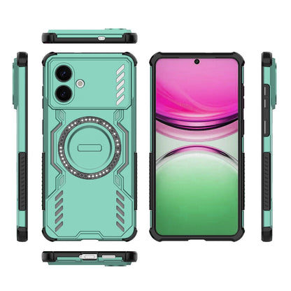 Samsung Galaxy S26 Edge 5G Butterfly Armor MagSafe Magnetic Ring Shockproof Protective Phone Case with Stand