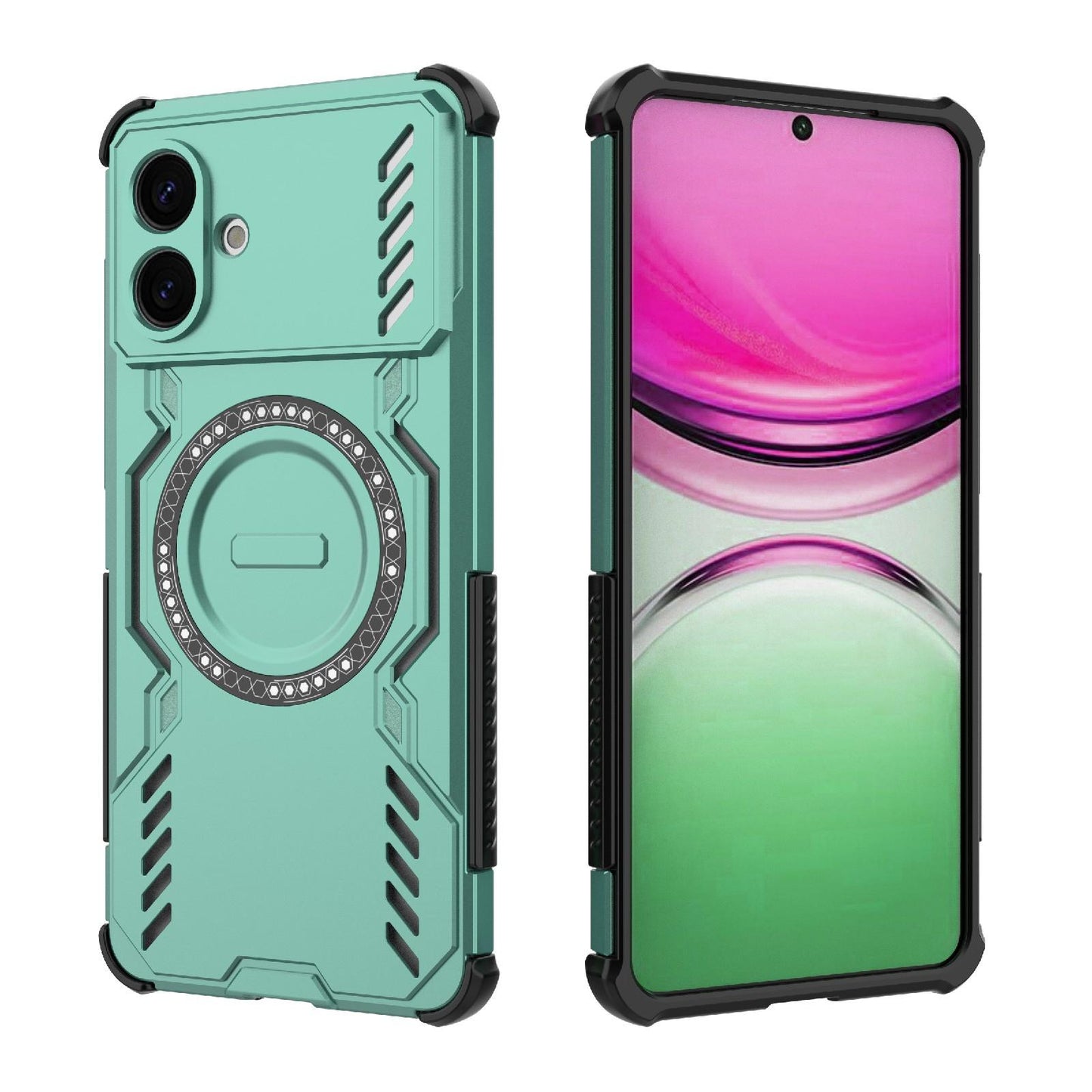Samsung Galaxy S26 Edge 5G Butterfly Armor MagSafe Magnetic Ring Shockproof Protective Phone Case with Stand