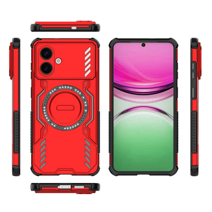 Samsung Galaxy S26 Edge 5G Butterfly Armor MagSafe Magnetic Ring Shockproof Protective Phone Case with Stand