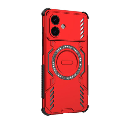 Samsung Galaxy S26 Edge 5G Butterfly Armor MagSafe Magnetic Ring Shockproof Protective Phone Case with Stand