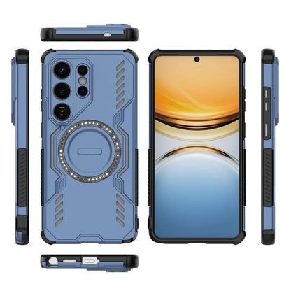 Samsung Galaxy S26 Ultra 5G Butterfly Armor MagSafe Magnetic Ring Shockproof Protective Phone Case with Stand