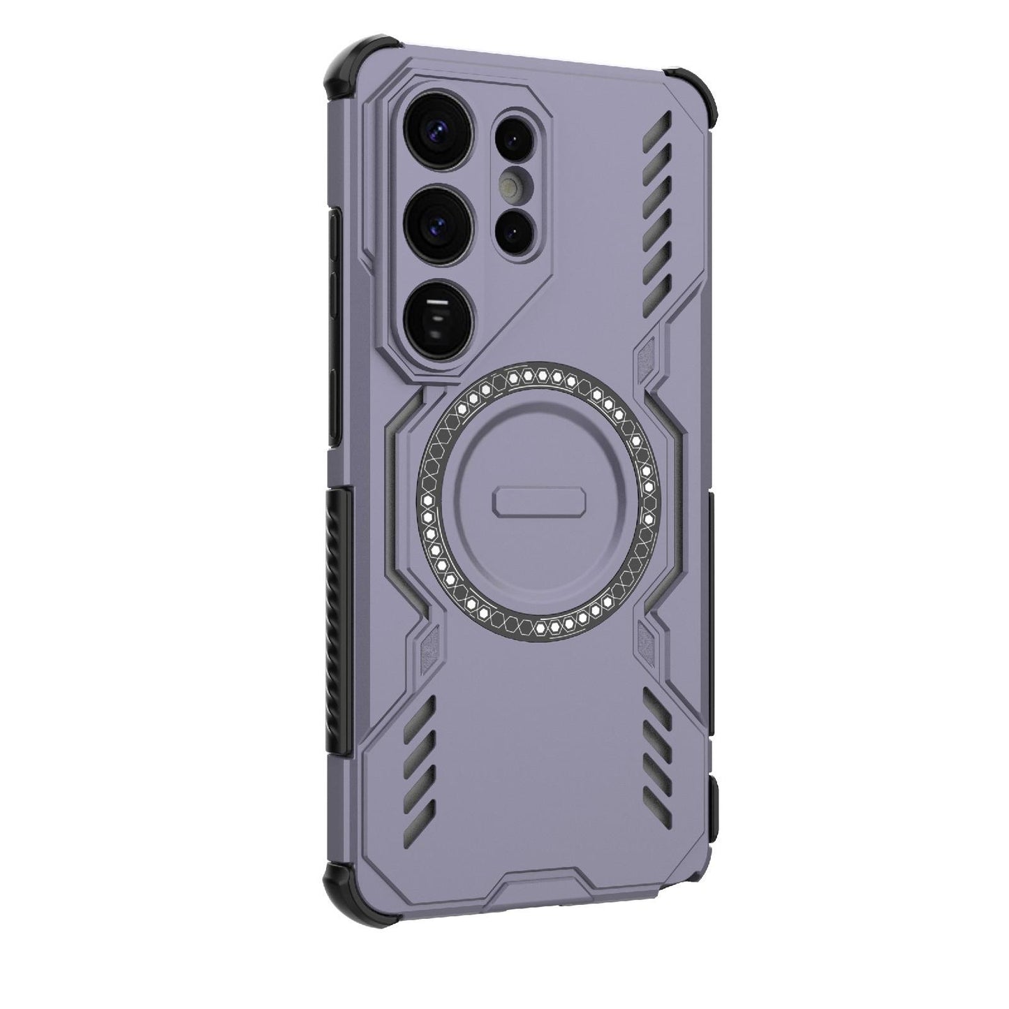 Samsung Galaxy S26 Ultra 5G Butterfly Armor MagSafe Magnetic Ring Shockproof Protective Phone Case with Stand