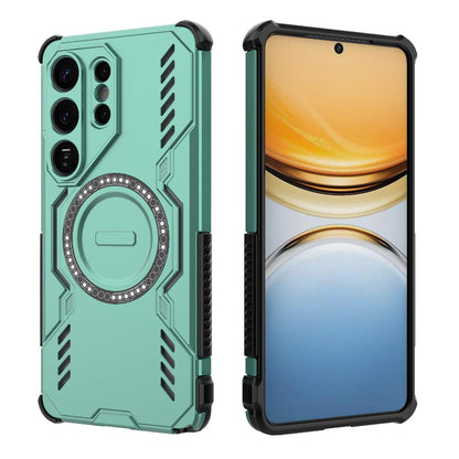 Samsung Galaxy S26 Ultra 5G Butterfly Armor MagSafe Magnetic Ring Shockproof Protective Phone Case with Stand