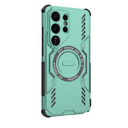 Samsung Galaxy S26 Ultra 5G Butterfly Armor MagSafe Magnetic Ring Shockproof Protective Phone Case with Stand