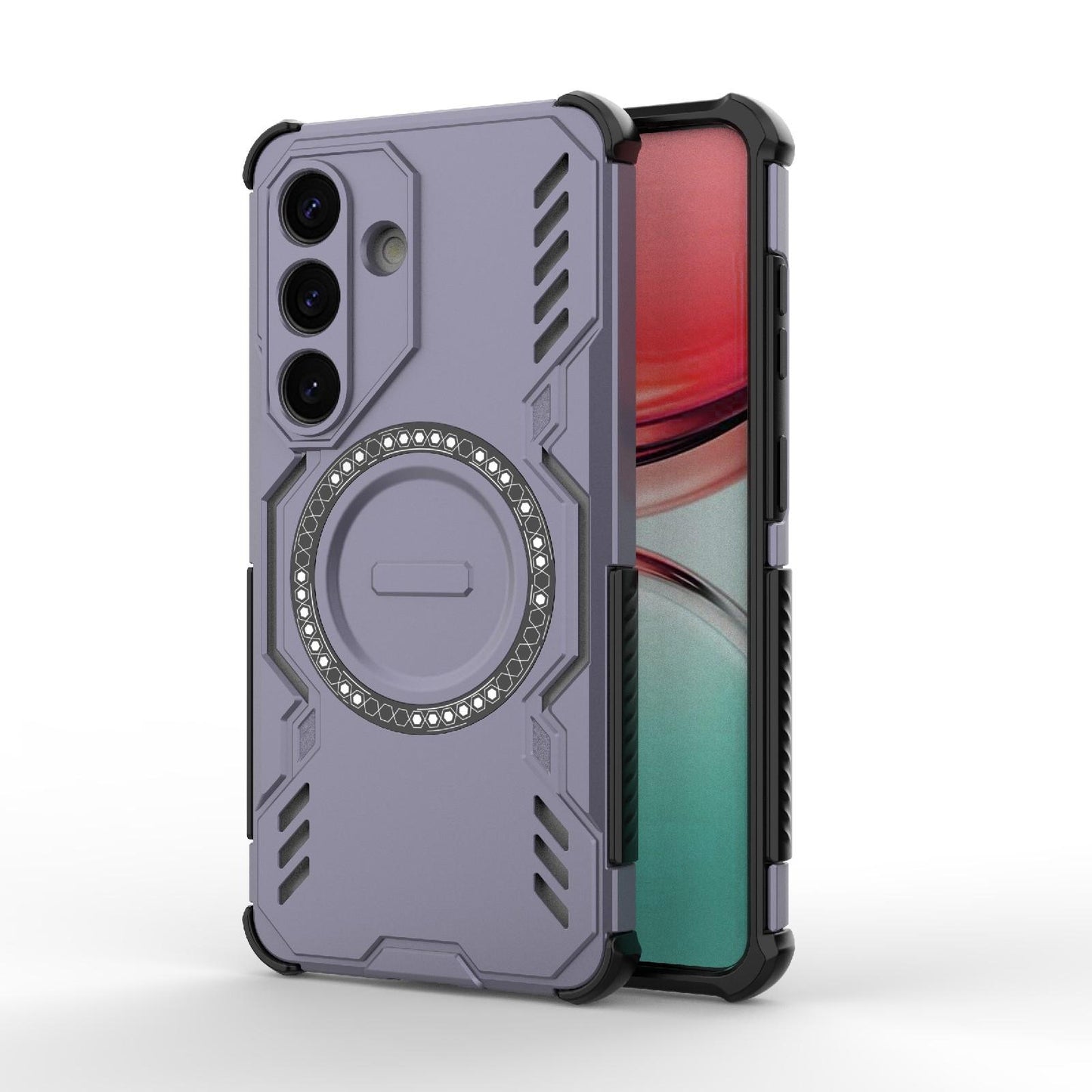 Samsung Galaxy S26 5G Butterfly Armor MagSafe Magnetic Ring Shockproof Protective Phone Case with Stand