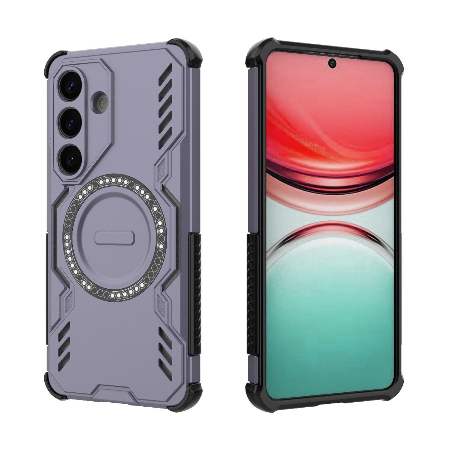Samsung Galaxy S26 5G Butterfly Armor MagSafe Magnetic Ring Shockproof Protective Phone Case with Stand