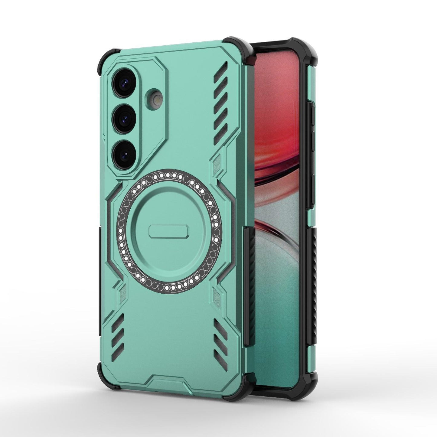 Samsung Galaxy S26 5G Butterfly Armor MagSafe Magnetic Ring Shockproof Protective Phone Case with Stand