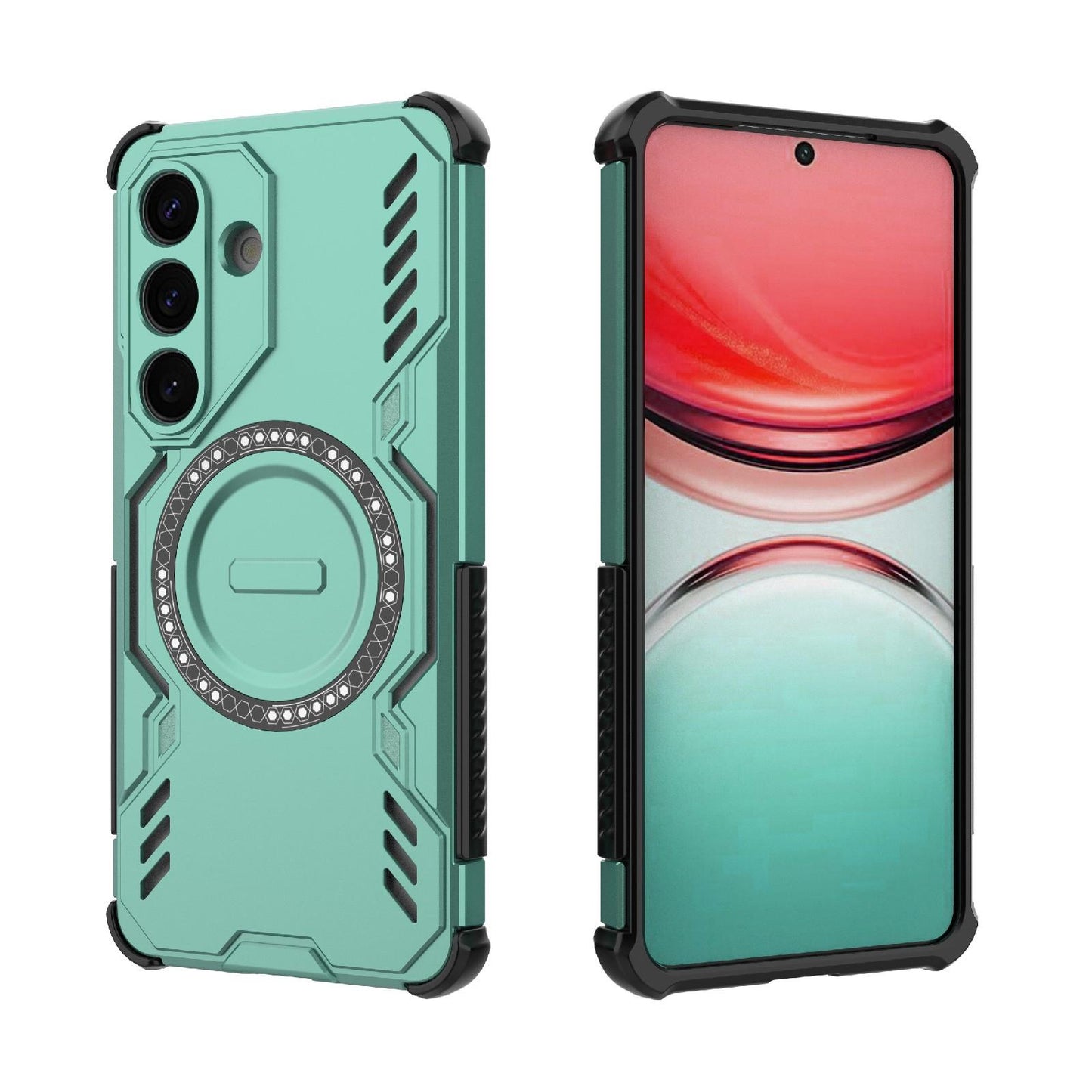 Samsung Galaxy S26 5G Butterfly Armor MagSafe Magnetic Ring Shockproof Protective Phone Case with Stand