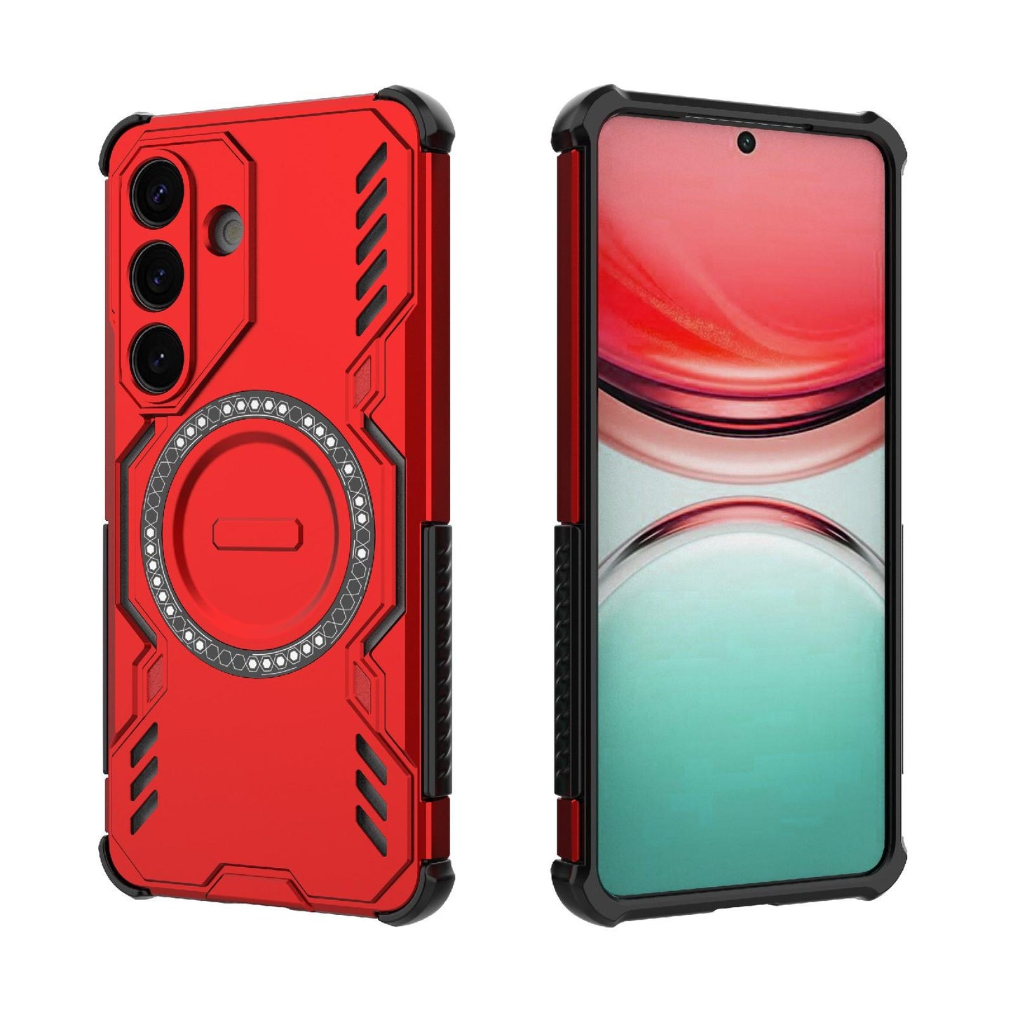 Samsung Galaxy S26 5G Butterfly Armor MagSafe Magnetic Ring Shockproof Protective Phone Case with Stand