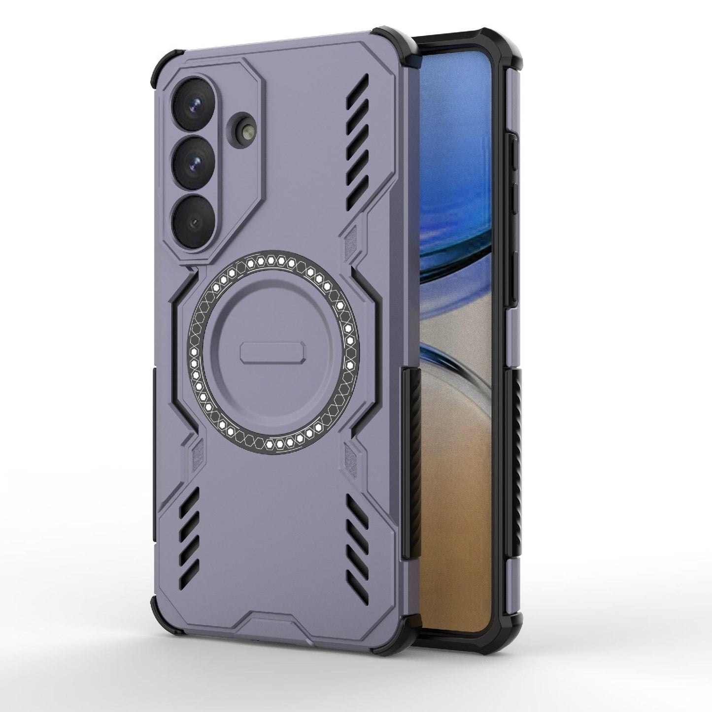 Samsung Galaxy S26+ 5G Butterfly Armor MagSafe Magnetic Ring Shockproof Protective Phone Case with Stand