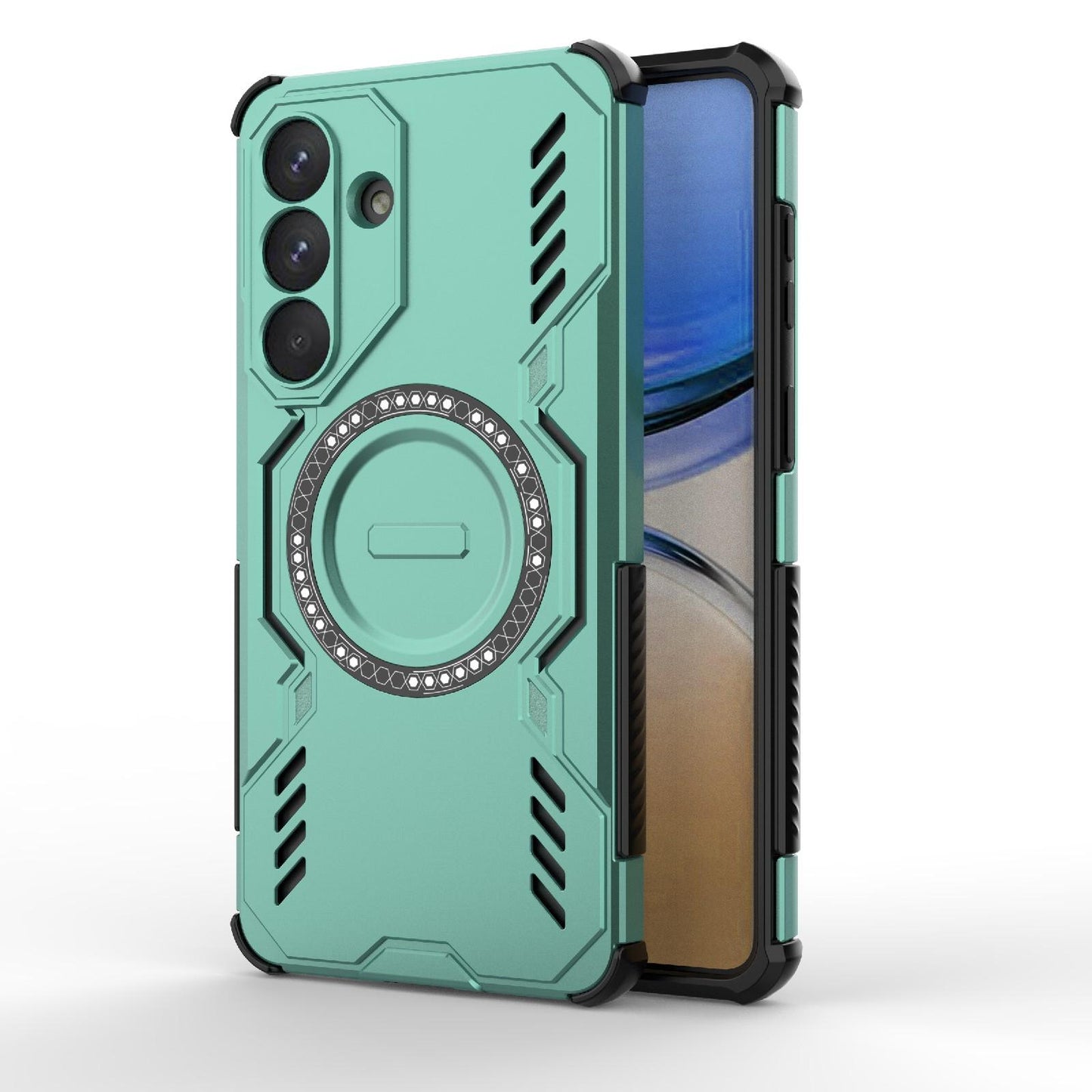 Samsung Galaxy S26+ 5G Butterfly Armor MagSafe Magnetic Ring Shockproof Protective Phone Case with Stand