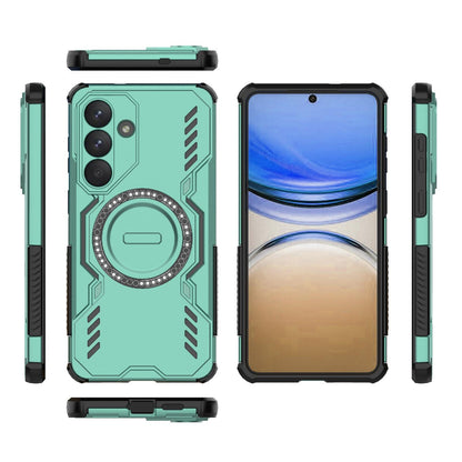 Samsung Galaxy S26+ 5G Butterfly Armor MagSafe Magnetic Ring Shockproof Protective Phone Case with Stand