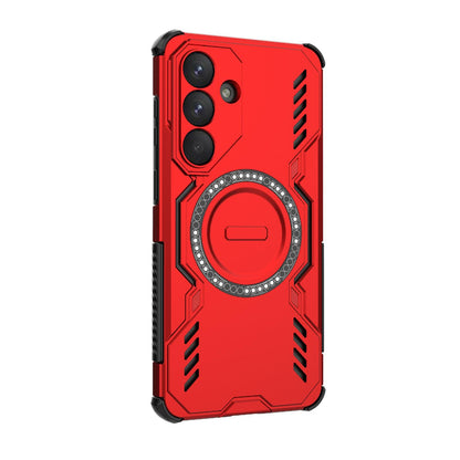 Samsung Galaxy S26+ 5G Butterfly Armor MagSafe Magnetic Ring Shockproof Protective Phone Case with Stand