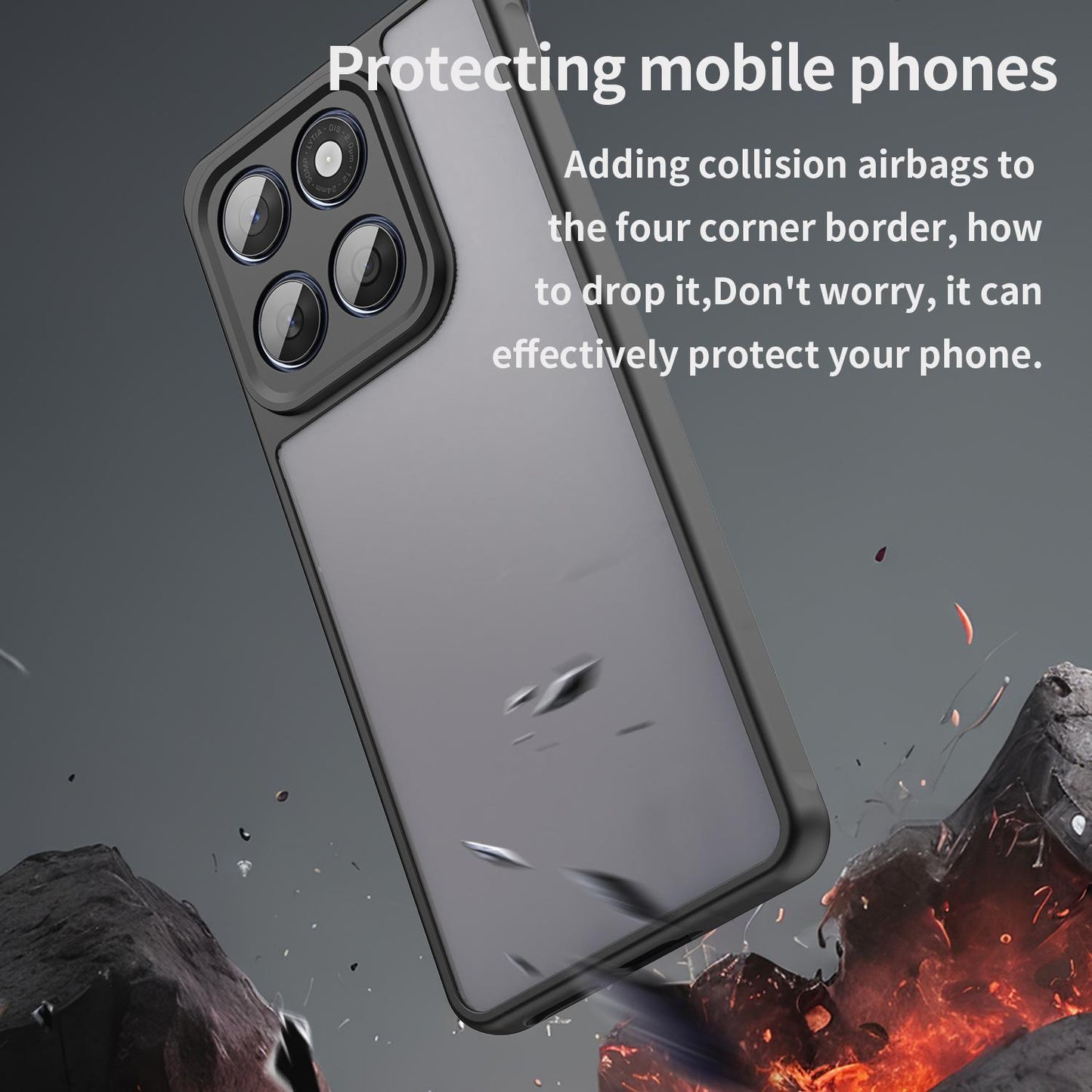 Motorola Edge 60 Fusion TPU Hybrid PC Frosted Phone Case with Durable Scratch, Dirt & Wear Protection, Precise Cutouts, Lightweight Easy-Fit Slim Cover
