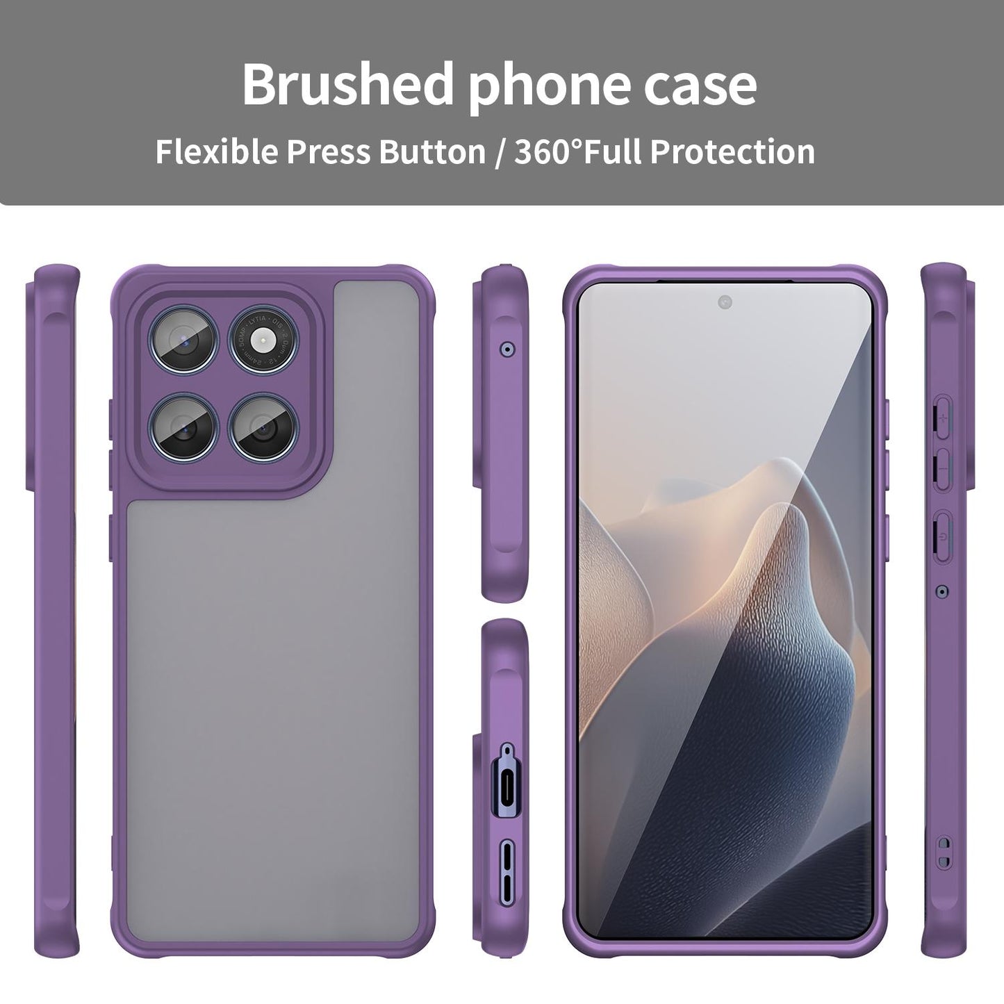 Motorola Edge 60 Fusion TPU Hybrid PC Frosted Phone Case with Durable Scratch, Dirt & Wear Protection, Precise Cutouts, Lightweight Easy-Fit Slim Cover