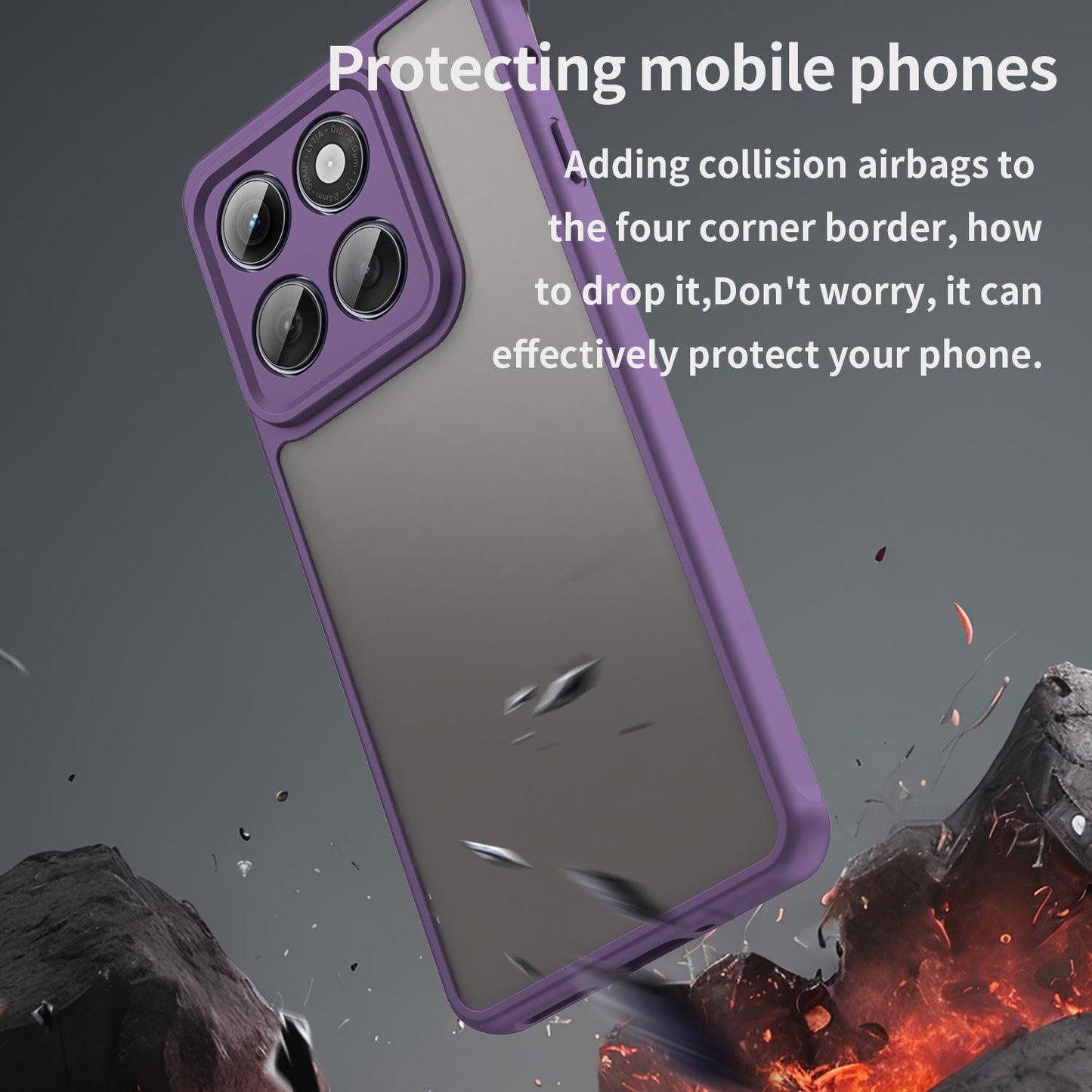 Motorola Edge 60 Pro TPU Hybrid PC Frosted Phone Case with Durable Scratch, Dirt & Wear Protection, Precise Cutouts, Lightweight Easy-Fit Slim Cover