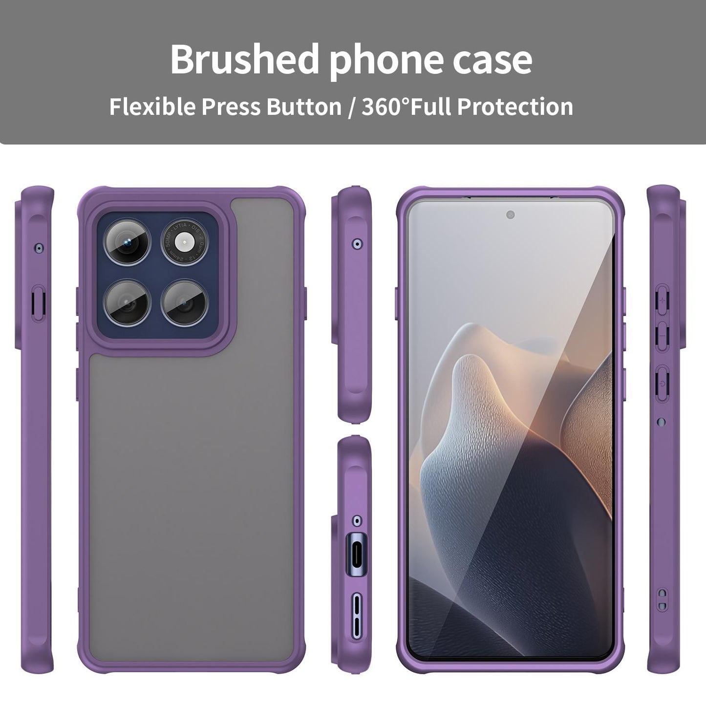 Motorola Edge 60s Pro 5G TPU Hybrid PC Frosted Phone Case with Durable Scratch, Dirt & Wear Protection, Precise Cutouts, Lightweight Easy-Fit Slim Cover