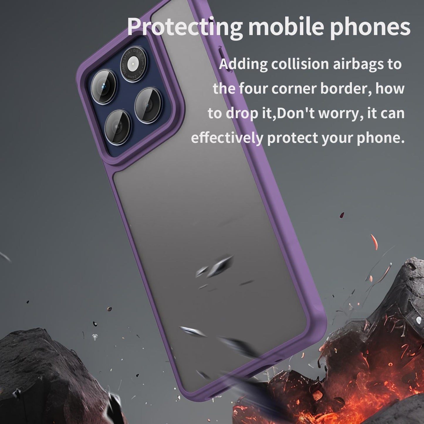 Motorola Edge 60s Pro 5G TPU Hybrid PC Frosted Phone Case with Durable Scratch, Dirt & Wear Protection, Precise Cutouts, Lightweight Easy-Fit Slim Cover