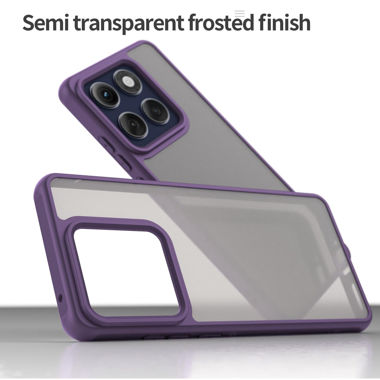 Motorola Edge 60s Pro 5G TPU Hybrid PC Frosted Phone Case with Durable Scratch, Dirt & Wear Protection, Precise Cutouts, Lightweight Easy-Fit Slim Cover