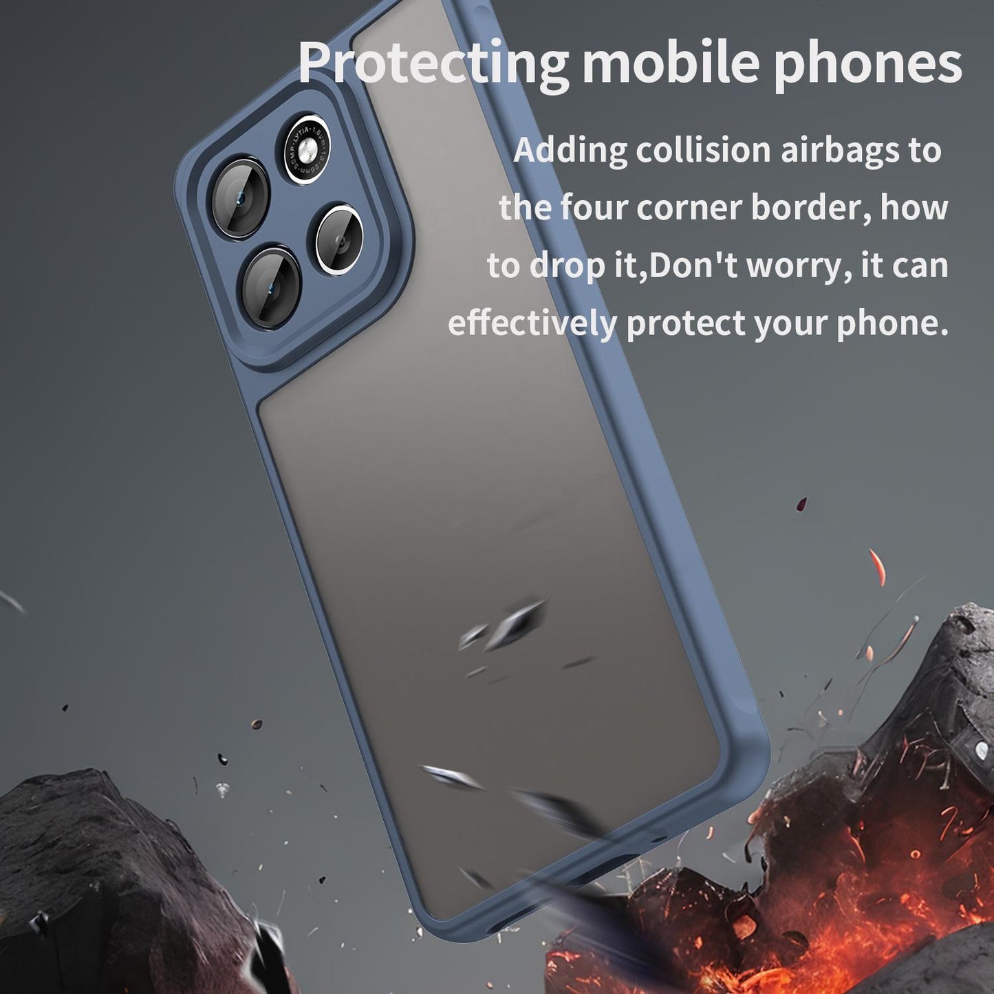 Motorola Moto G100 Pro 5G TPU Hybrid PC Frosted Phone Case with Durable Scratch, Dirt & Wear Protection, Precise Cutouts, Lightweight Easy-Fit Slim Cover