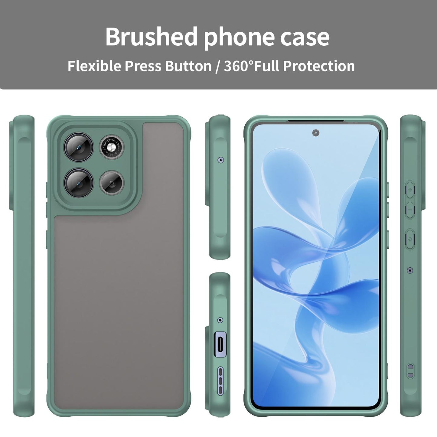 Motorola Moto G100 Pro 5G TPU Hybrid PC Frosted Phone Case with Durable Scratch, Dirt & Wear Protection, Precise Cutouts, Lightweight Easy-Fit Slim Cover